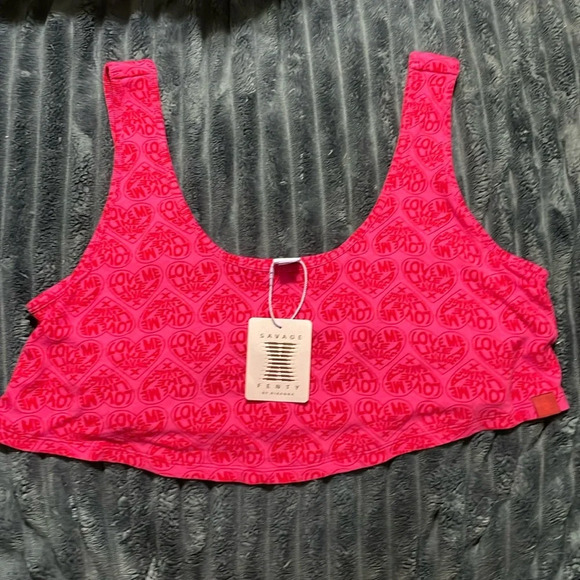 Savage X Fenty by Rihanna NWT rib sleep crop top pink size 3XL (20-22) - Picture 2 of 10